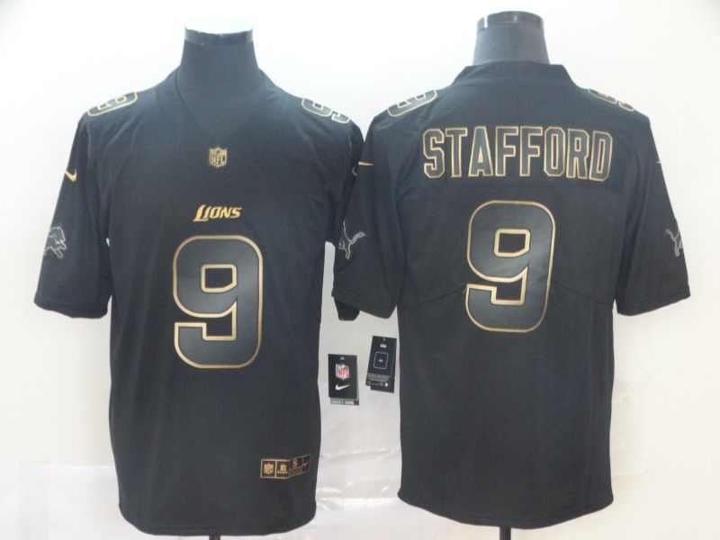 Men's Detroit Lions #9 Matthew Stafford Black Jersey